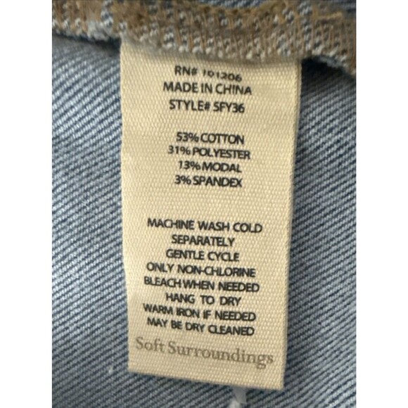 Soft Surroundings Pull On Elastic Waist Jeans Women's Size 1X (READ DESCRIPTION) - Picture 8 of 12